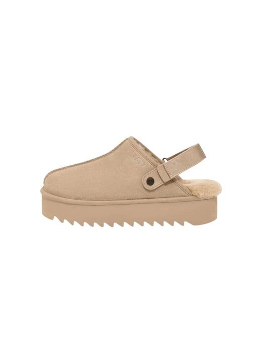 UGG Lanah Clog Brown Beige Platform - oceanhype -