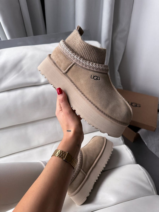 UGG Tasman Platform Sock Beige - oceanhype -