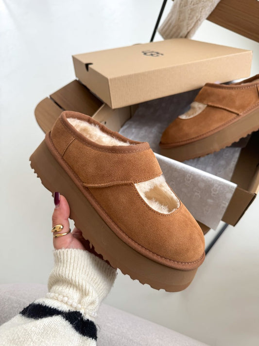 UGG Bea Mary Jane Platform Chestnut - oceanhype -