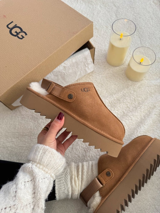 UGG Lanah Clog Chestnut Platform - oceanhype -