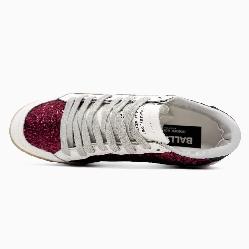 Golden Goose Ball Star Bordeaux Glitte - oceanhype -
