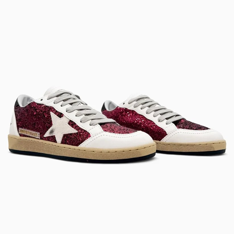 Golden Goose Ball Star Bordeaux Glitte - oceanhype -