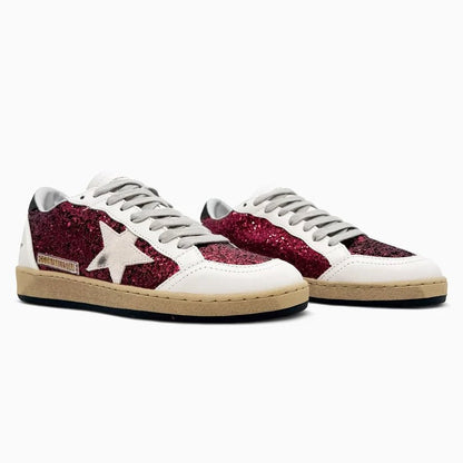 Golden Goose Ball Star Bordeaux Glitte - oceanhype -