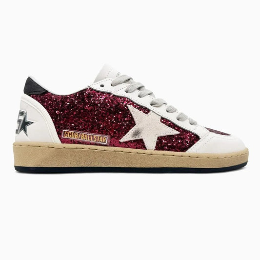 Golden Goose Ball Star Bordeaux Glitte - oceanhype -