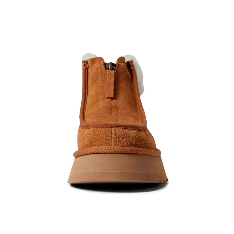 Funkette Low Platform Boots Zip Chestnut - oceanhype - 