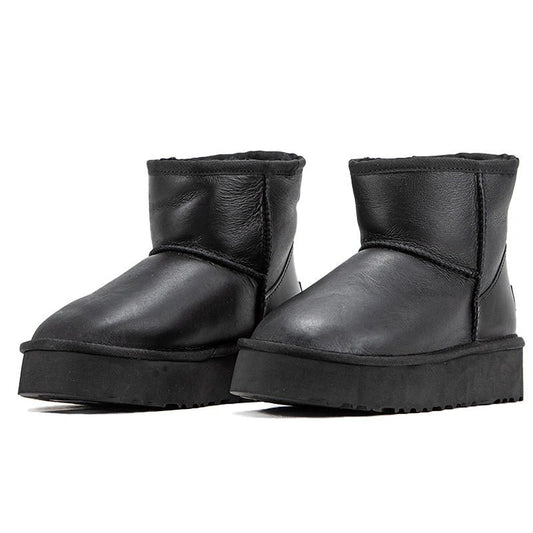 UGG Mini Leather Black Platform - oceanhype - 
