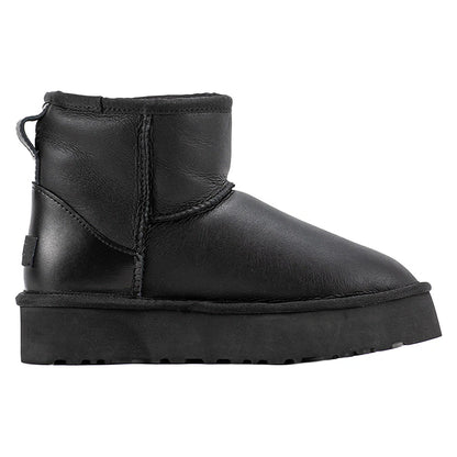 UGG Mini Leather Black Platform - oceanhype - 