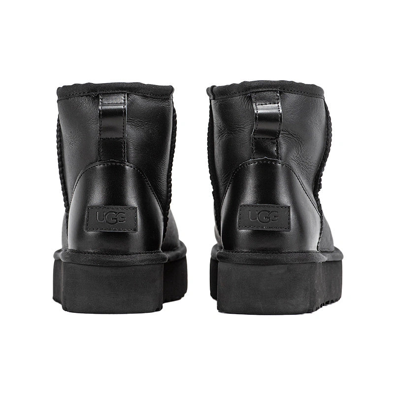UGG Mini Leather Black Platform - oceanhype - 
