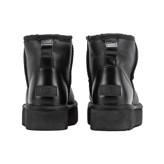 UGG Mini Leather Black Platform - oceanhype - 