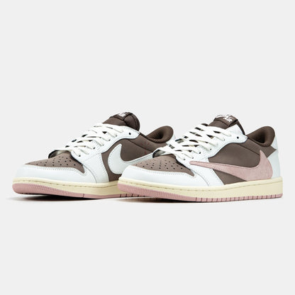 Nike Jordan 1 Low x Travis Scott White Brown Pink - oceanhype - 