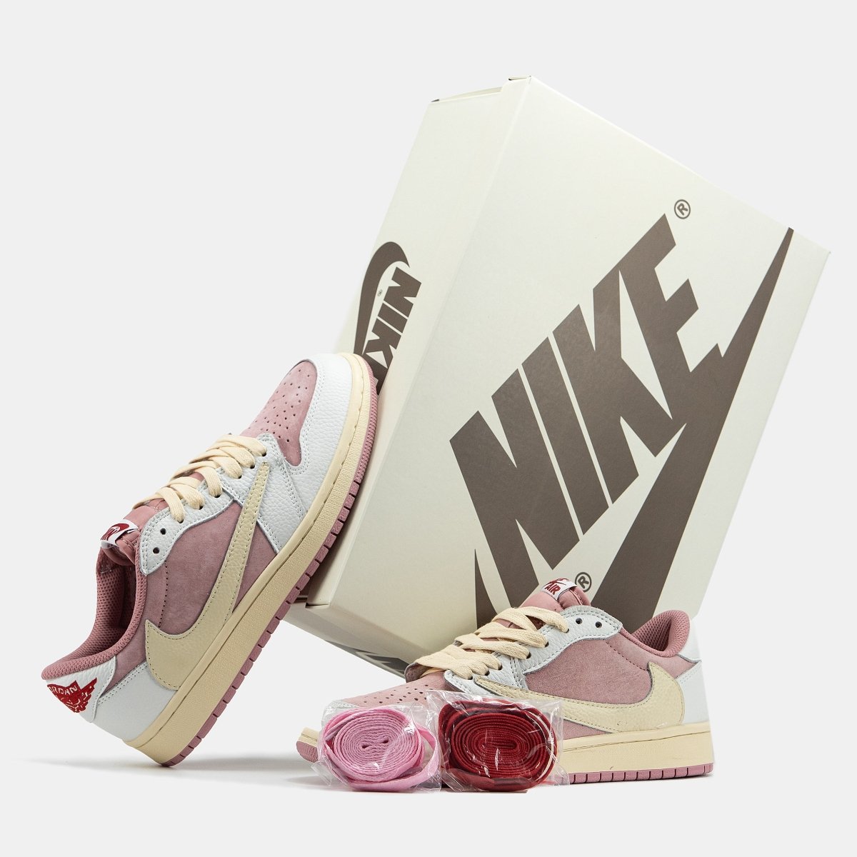 Nike Jordan 1 Low x Travis Scott Pink White Beige - oceanhype - 