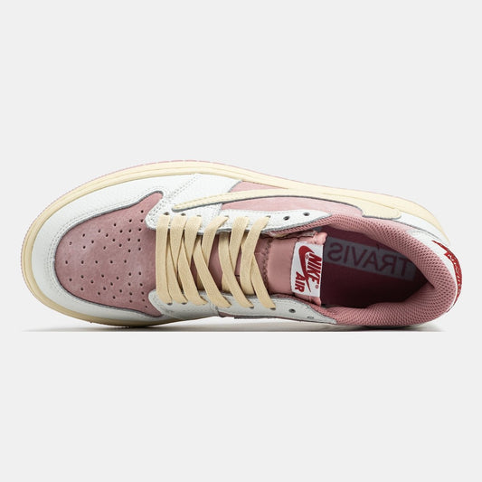 Nike Jordan 1 Low x Travis Scott Pink White Beige - oceanhype - 