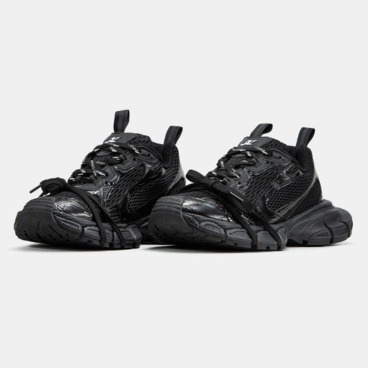 Balenciaga 3XL All Black Black Mesh and Polyurethane - oceanhype -