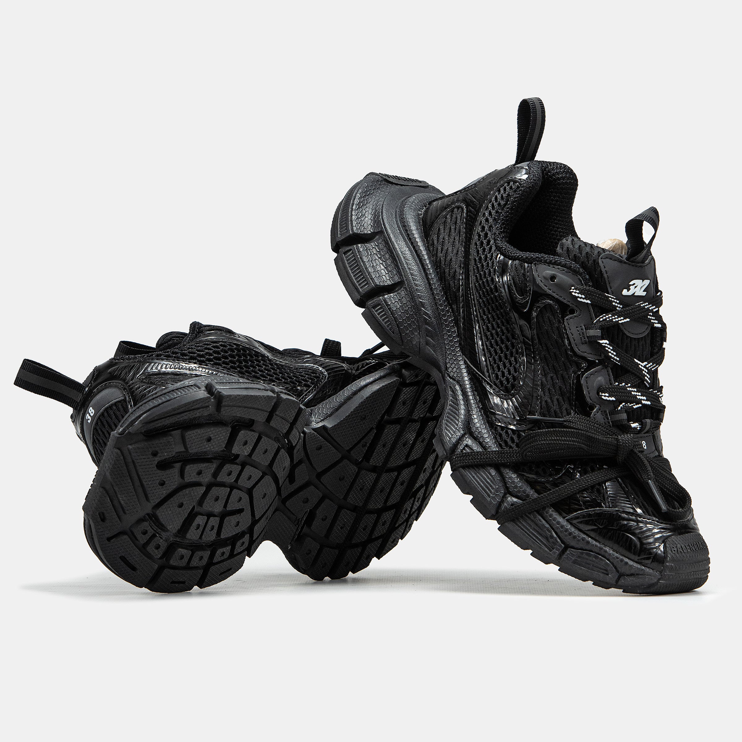 Balenciaga 3XL All Black Black Mesh and Polyurethane
