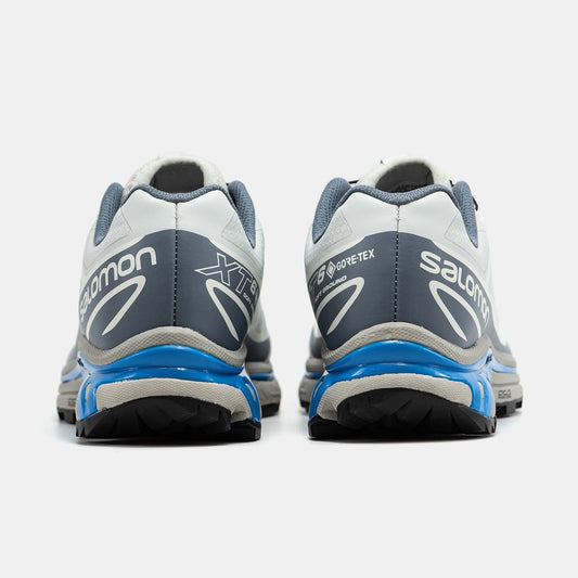 Salomon XT- 6 Soft Ground Gore-Tex White Grey Blue - oceanhype -