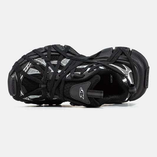Balenciaga 3XL Extreme Lace Black Silver - oceanhype -