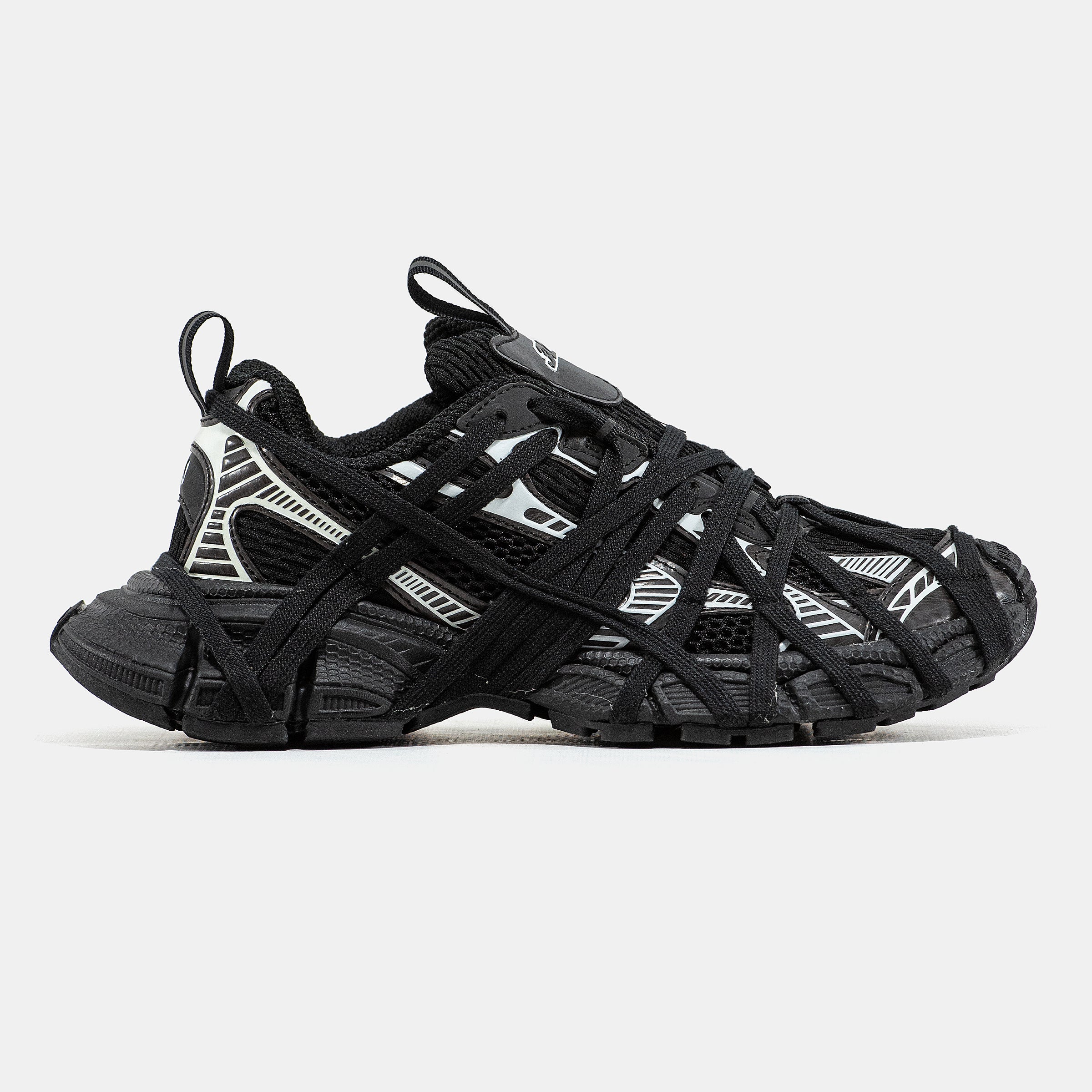 Balenciaga 3XL Extreme Lace Black Silver