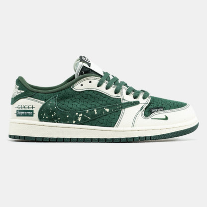 Nike Jordan 1 Retro Low x Travis Scott x Gucci x Supreme Top Green - oceanhype - 