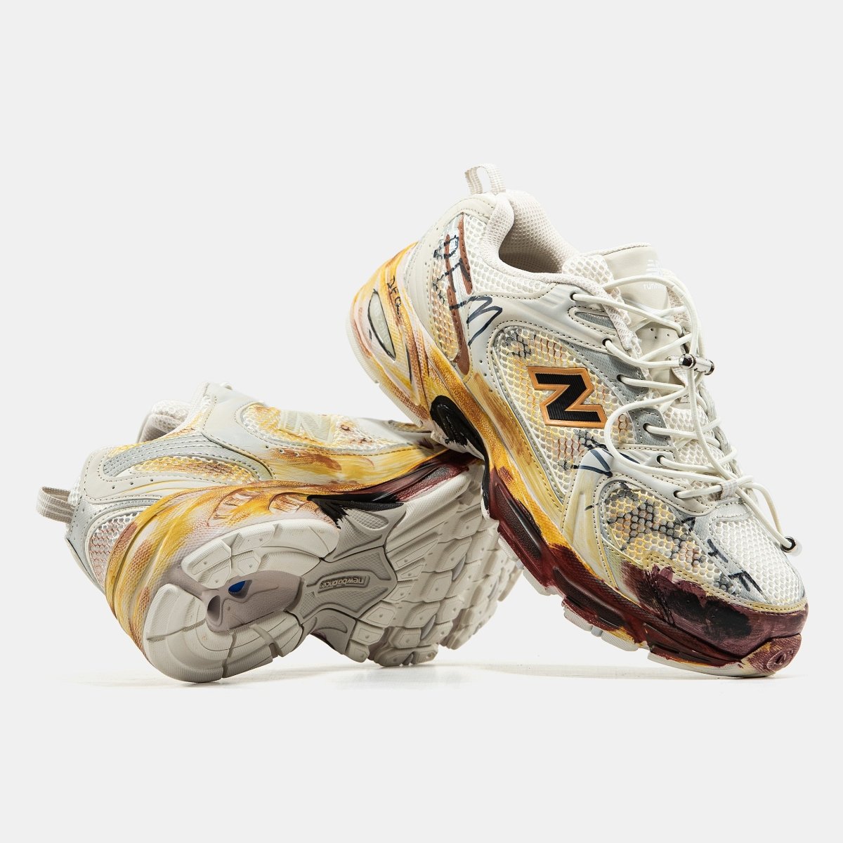 New Balance 530 Custom Beige Red - oceanhype - 
