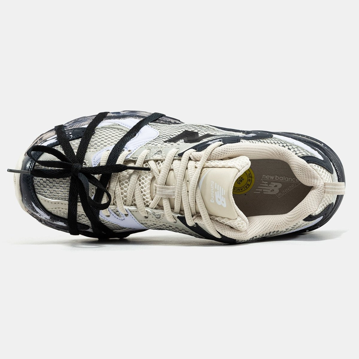 New Balance 530 Custom Beige Black Silver Edition - oceanhype - 