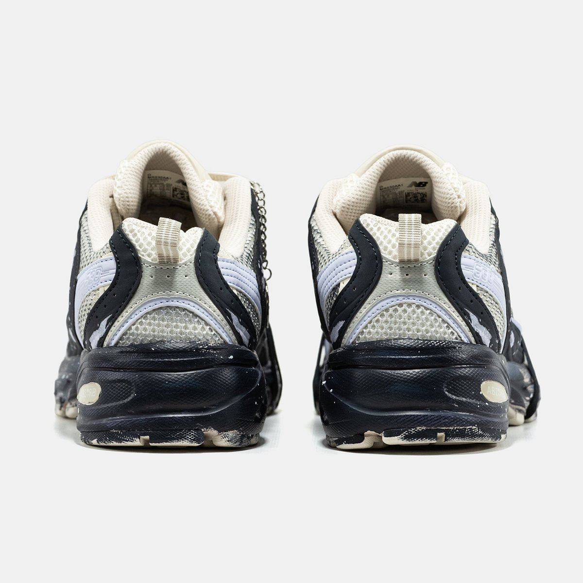 New Balance 530 Custom Beige Black Silver Edition - oceanhype - 