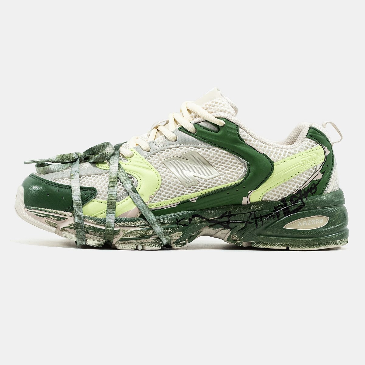 New Balance 530 Custom Beige Green - oceanhype - 