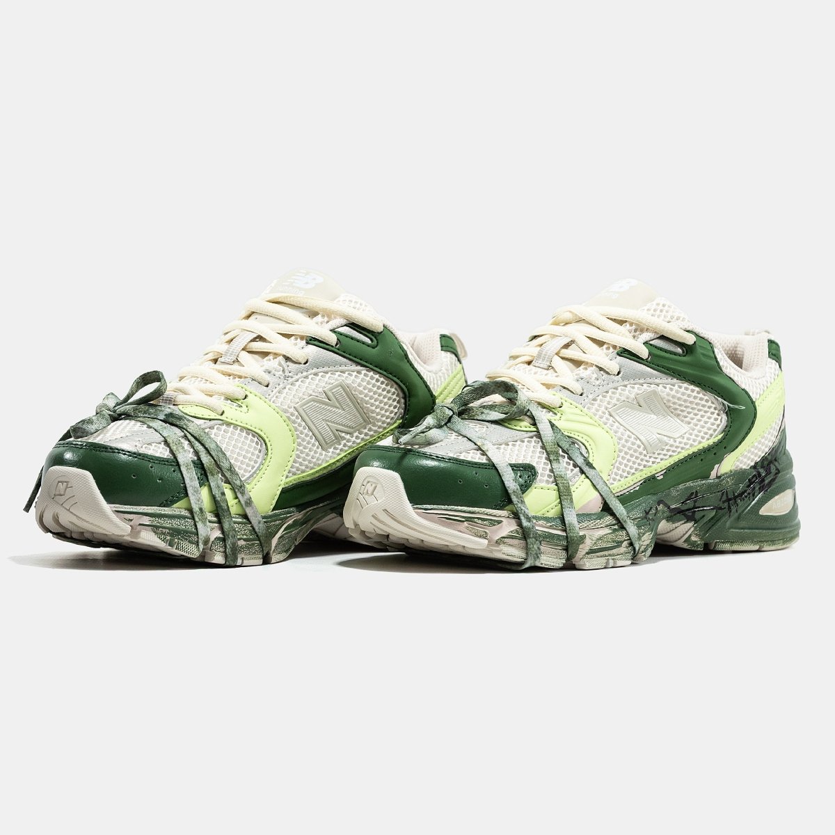 New Balance 530 Custom Beige Green - oceanhype - 