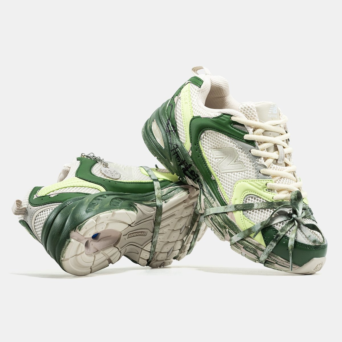 New Balance 530 Custom Beige Green - oceanhype - 