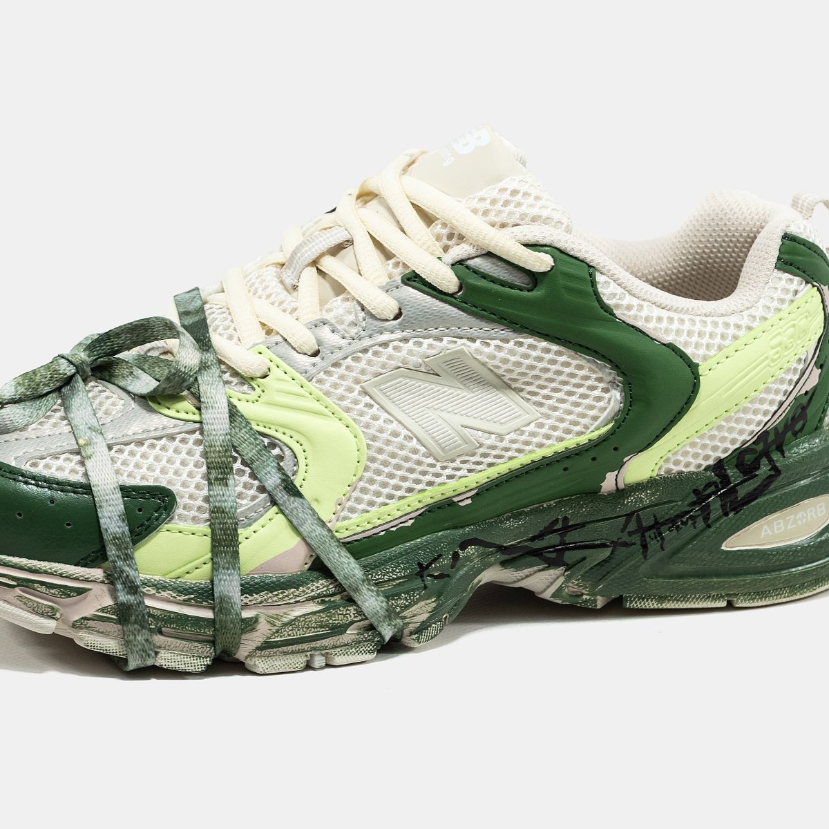 New Balance 530 Custom Beige Green - oceanhype - 