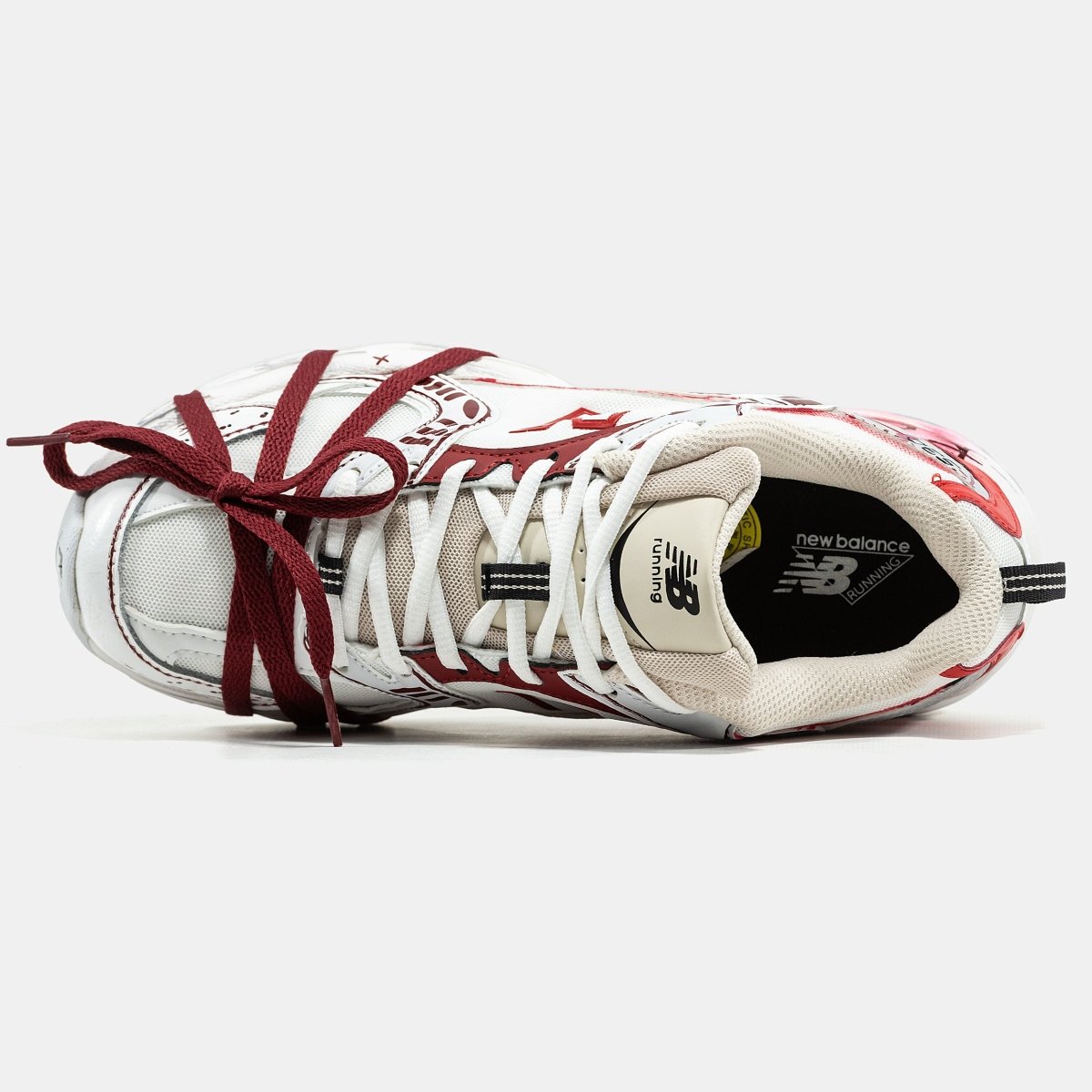 New Balance 530 White Red Custom - oceanhype - 