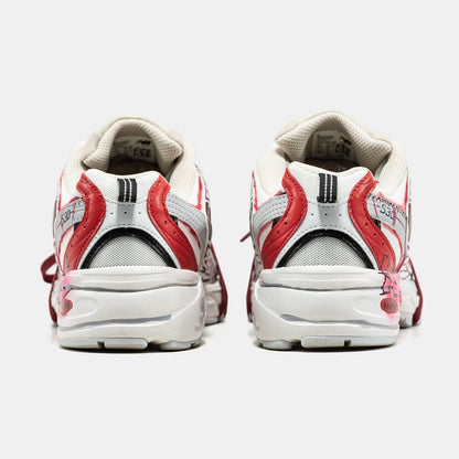 New Balance 530 White Red Custom - oceanhype - 