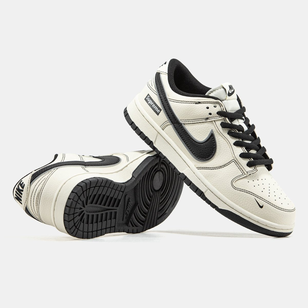 Nike SB Dunk Low x Supreme Double Swoosh Beige Black - oceanhype - 