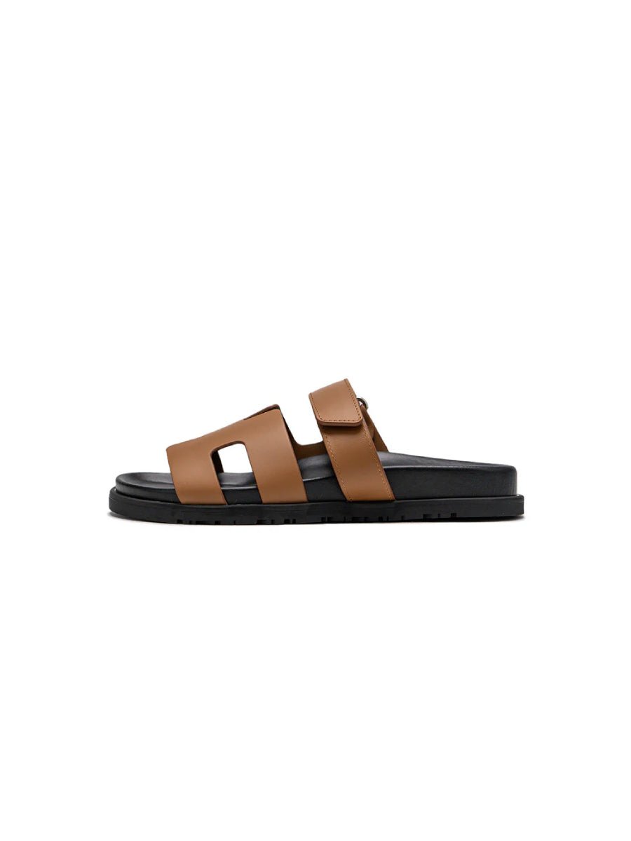 Hermes Chypre Sandals Naturel Calfskin - oceanhype - 
