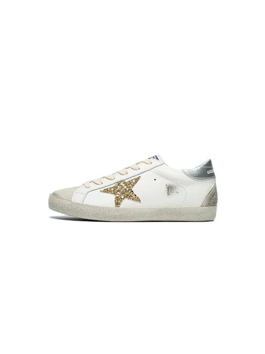 Golden Goose Super-Star Sneakers With Golden Glitter - oceanhype -