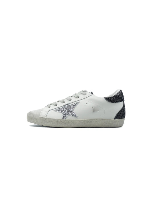 Golden Goose Superstar Glitter Star Silver - oceanhype -