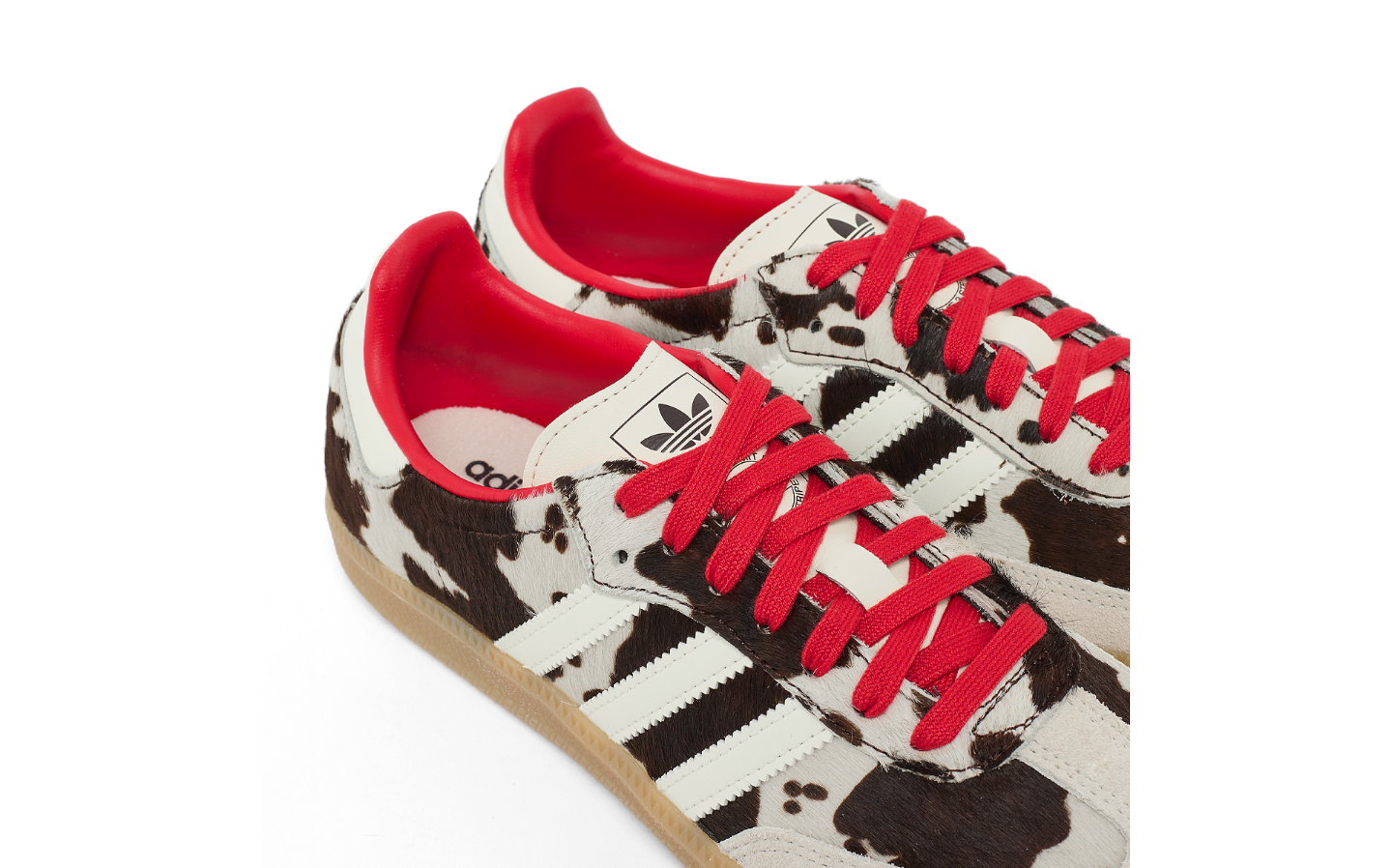 Adidas Samba OG Cow Print Beige Black Red
