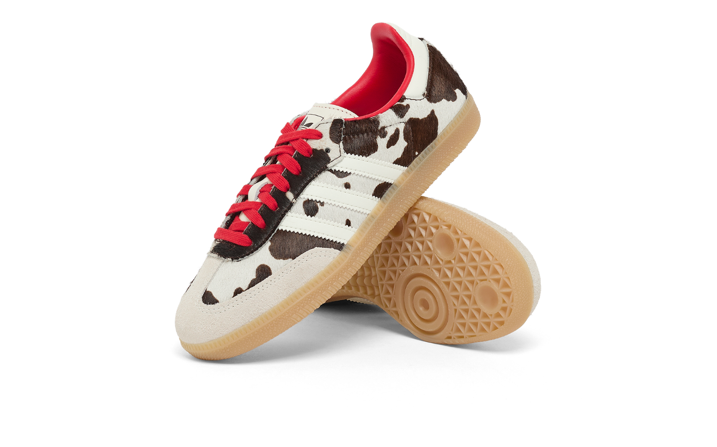Adidas Samba OG Cow Print Beige Black Red