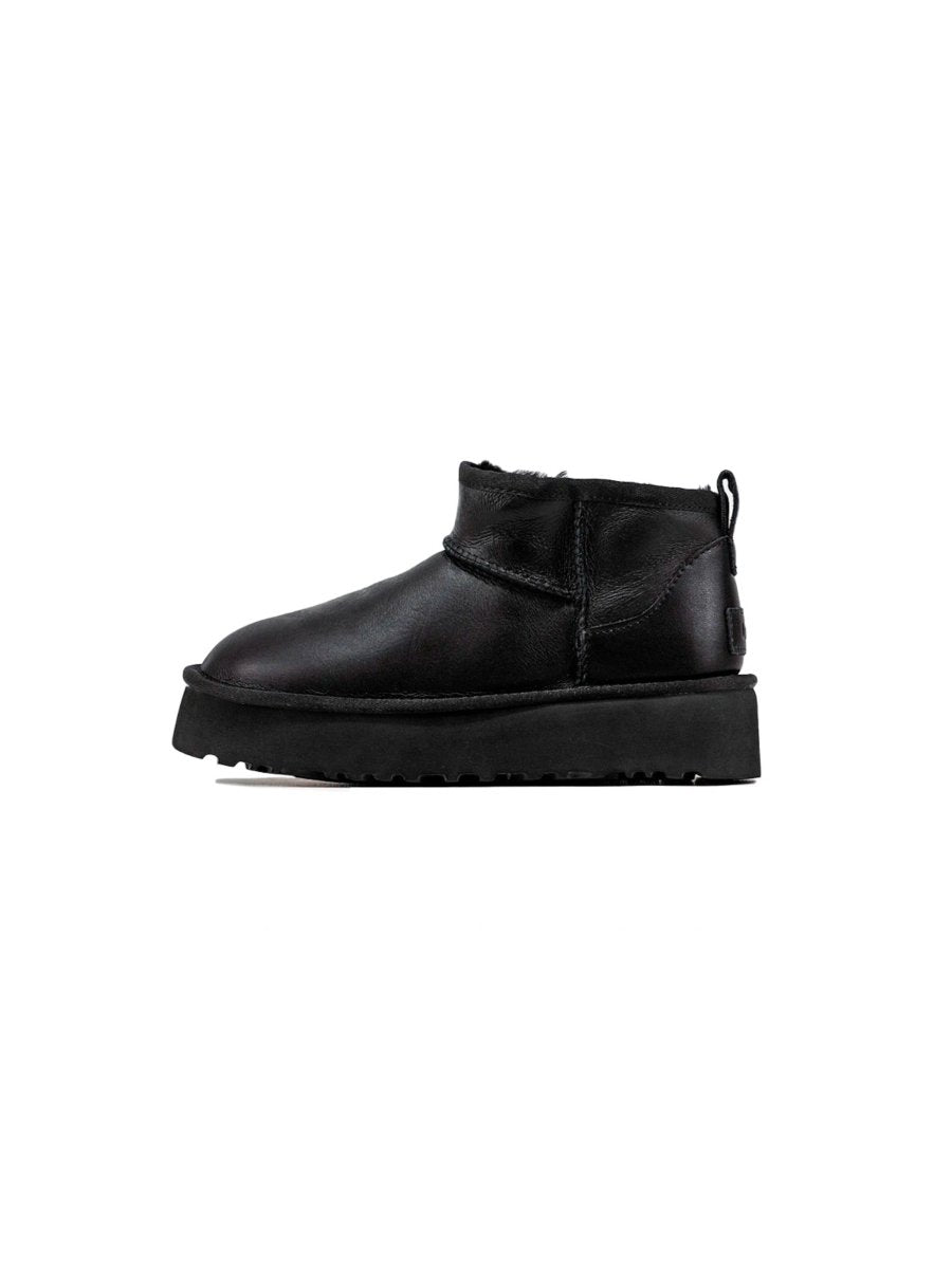 UGG Ultra Mini Platform Leather Black - oceanhype - 