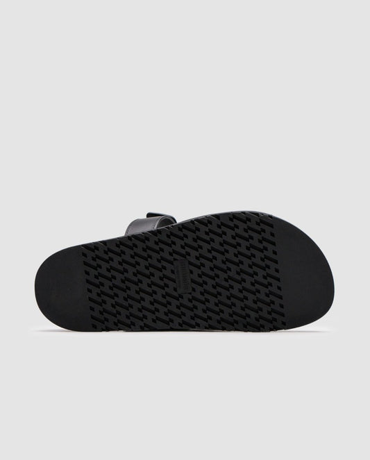 Hermes Chypre Sandals Black Calfskin - oceanhype - 