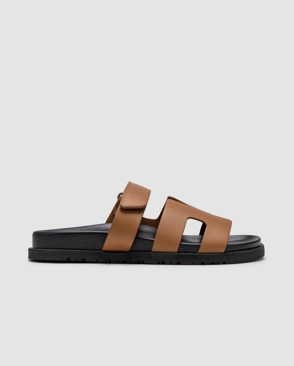 Hermes Chypre Sandals Naturel Calfskin - oceanhype - 