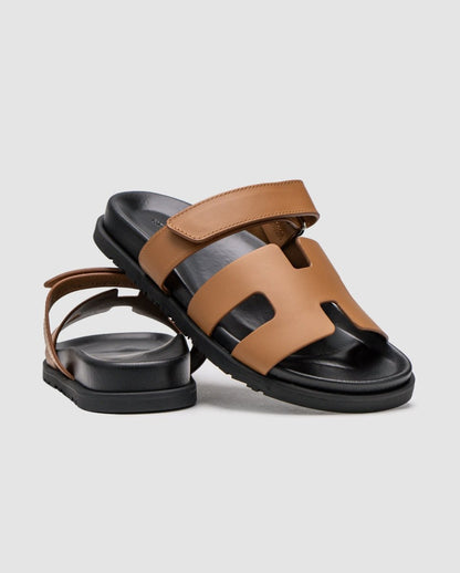 Hermes Chypre Sandals Naturel Calfskin - oceanhype - 