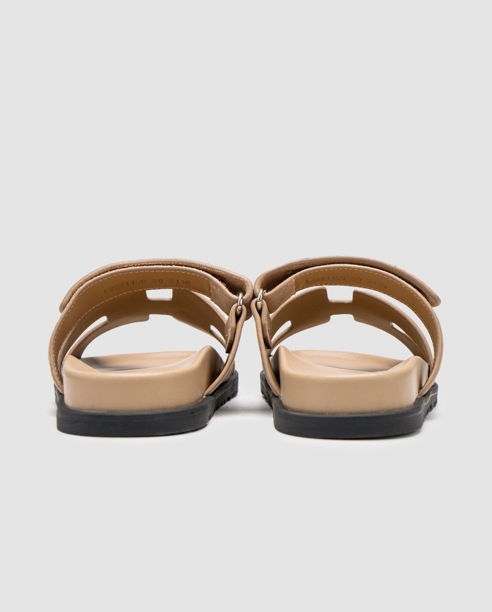 Hermes Chypre Sandals Beige Suede - oceanhype - 