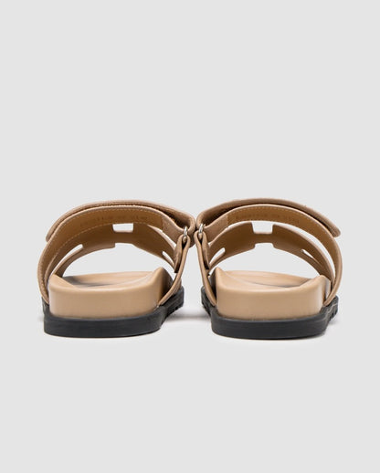 Hermes Chypre Sandals Beige Suede - oceanhype - 