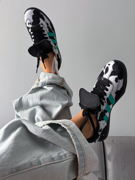 Adidas Samba LT Cow Print Black White - oceanhype -