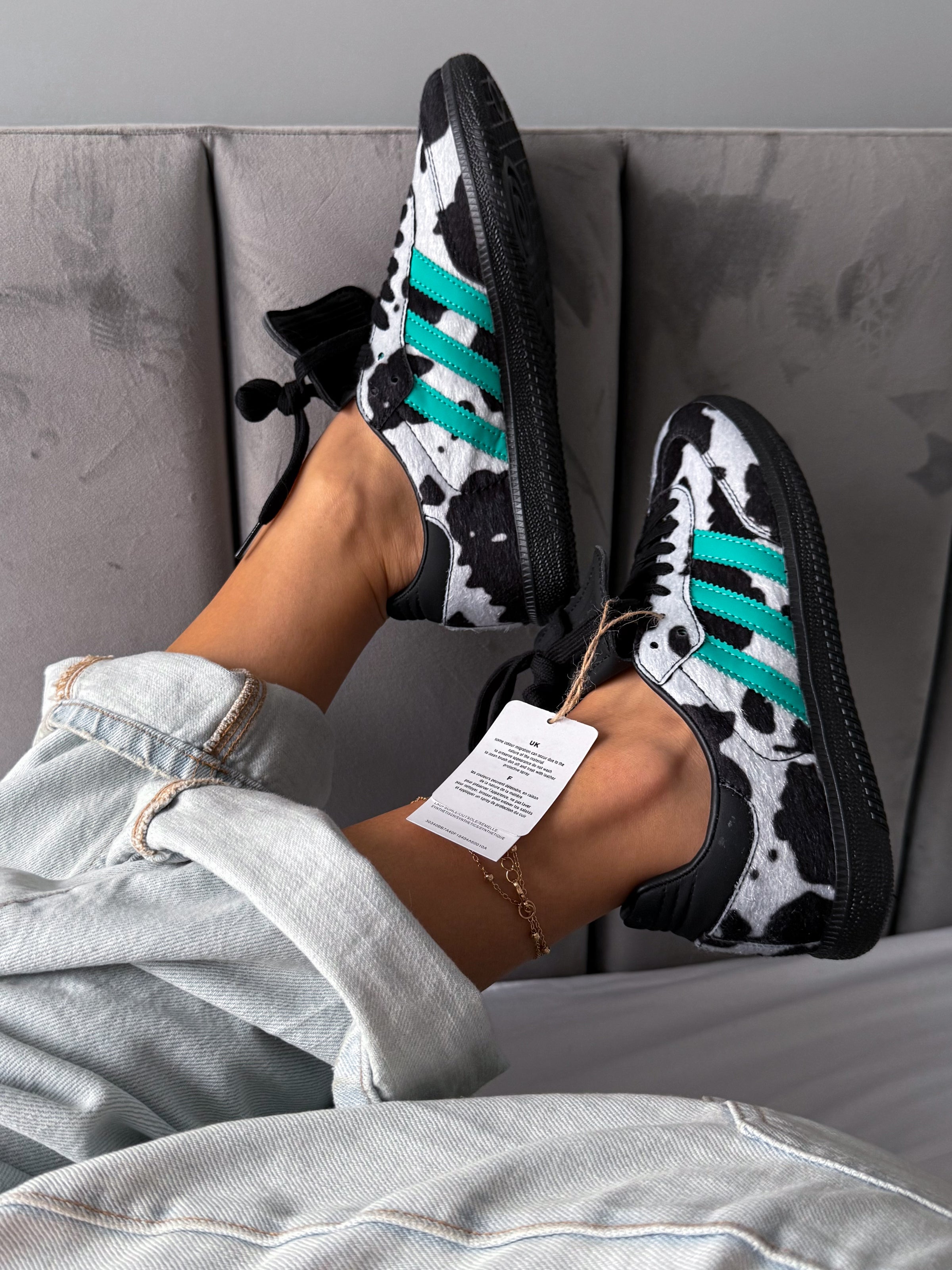 Adidas Samba LT Cow Print Black White