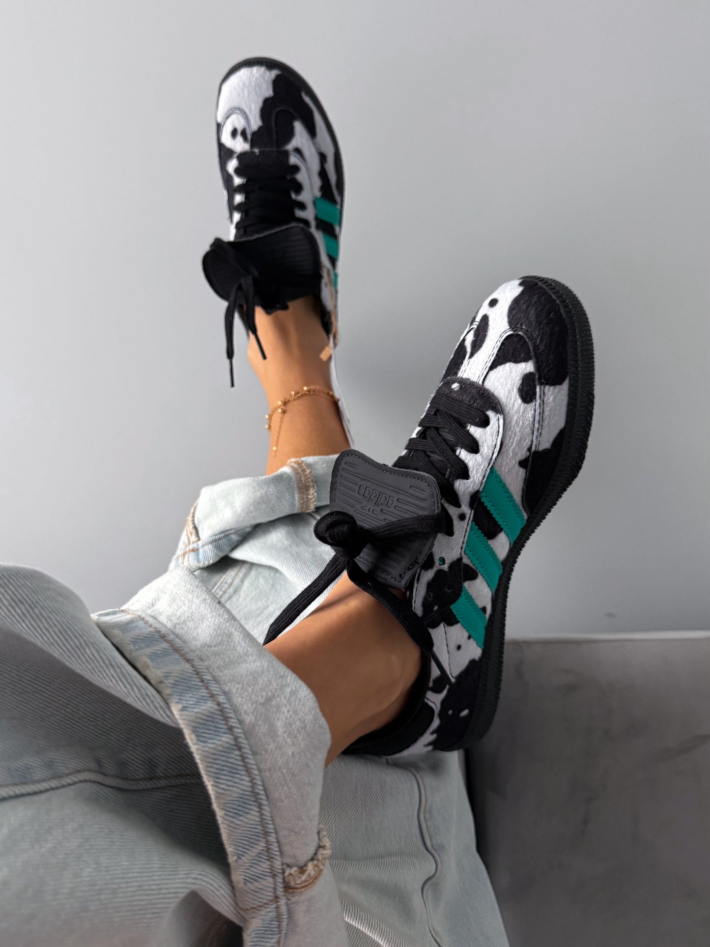 Adidas Samba LT Cow Print Black White