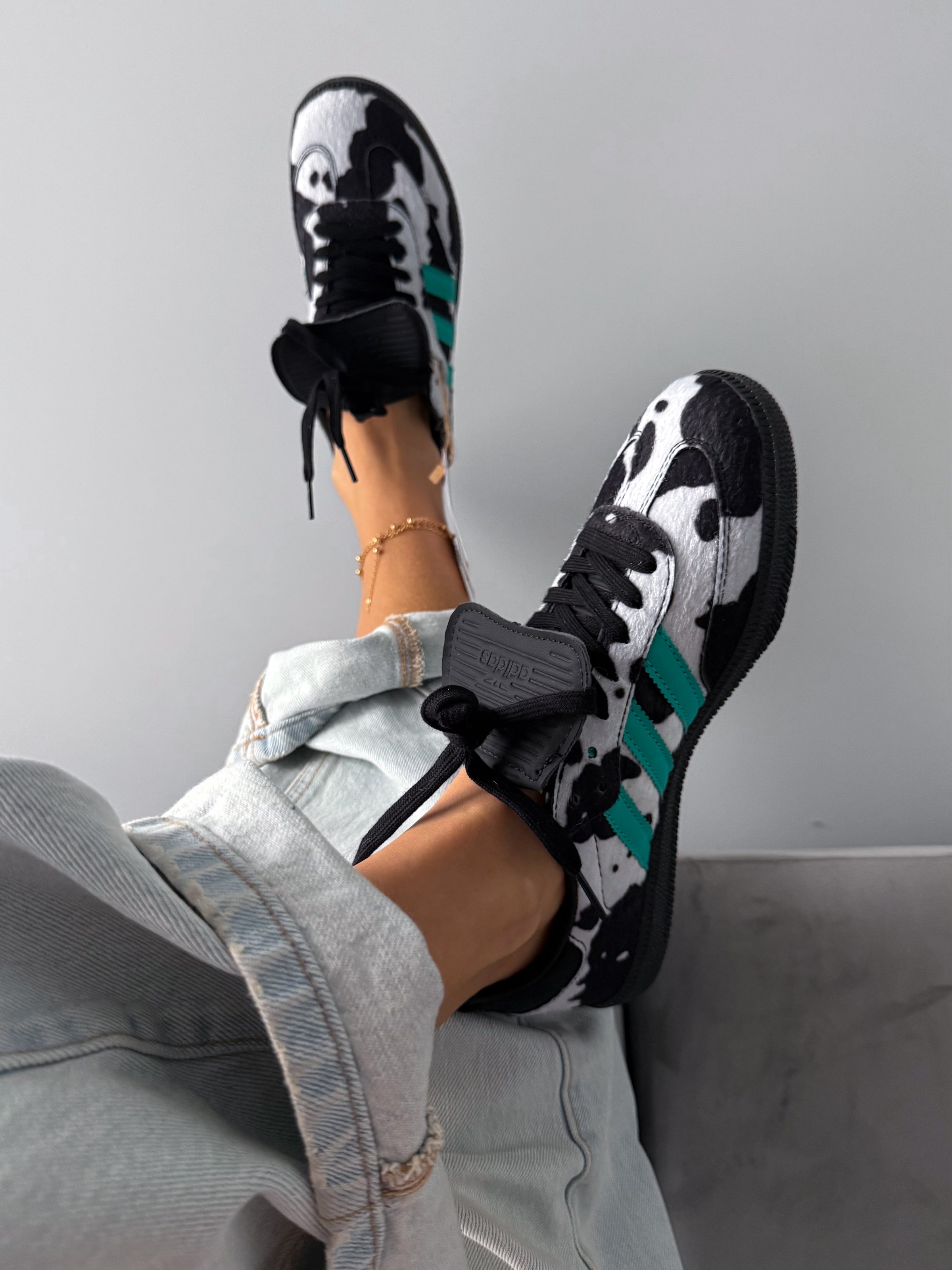 Adidas Samba LT Cow Print Black White