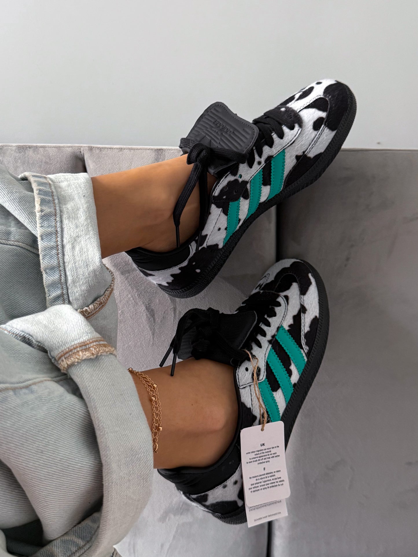 Adidas Samba LT Cow Print Black White