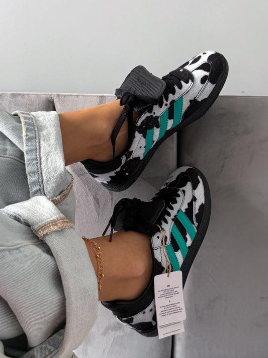 Adidas Samba LT Cow Print Black White - oceanhype -