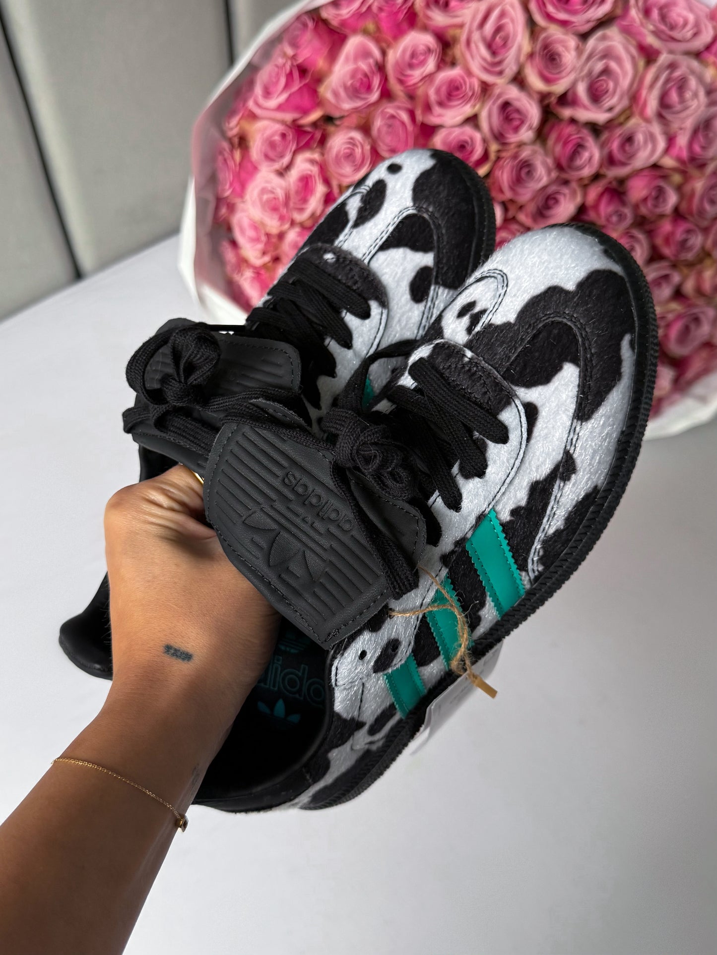 Adidas Samba LT Cow Print Black White